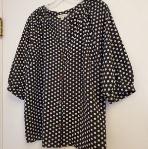 Faith and Joy, polka dots blouse.